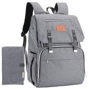 KeaBabies Explorer Diaper Backpack NWT Classic Gray